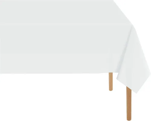 Miniatura 34 de Mantel de plástico verde frutal (paquete de 2), 54 x 108 pulgadas, cubierta de mesa para mesa rectangular, manteles desechables verde manzana