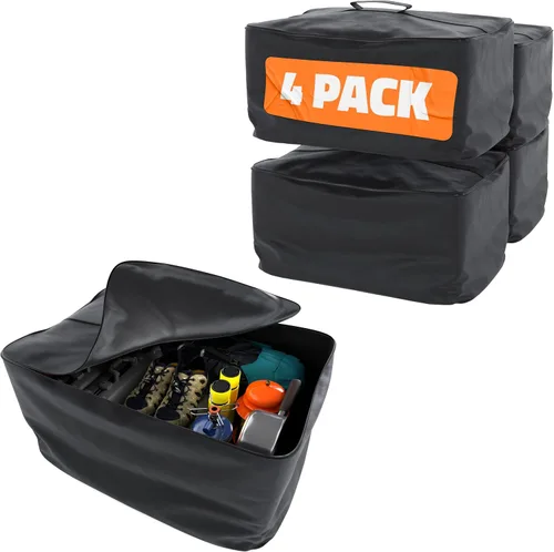 Miniatura 10 de Mockins Soporte de enganche de carga plegable de 48 x 18 x 6 pulgadas y bolsa de carga impermeable de 15 pies cúbicos para cama de camioneta con 4