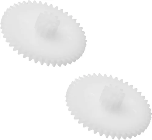 Miniatura 6 de Bettomshin 10 unids engranaje de plástico 44102B 0.5 módulo polea eje de correa robot RC motor mano DIY piezas mecánicas kit blanco