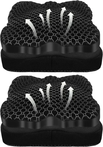 Miniatura 10 de NEW-Vi Cojín antideslizante para asiento de kayak, cojín de gel doble grueso, cojín de asiento de gel impermeable para kayak, alivio del dolor