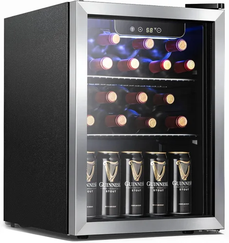 Miniatura 9 de Antarctic Star Mini refrigerador para 48 latas, refrigerador de bebidas, puerta de vidrio negro para cerveza, refrescos o vino, máquina dispensadora