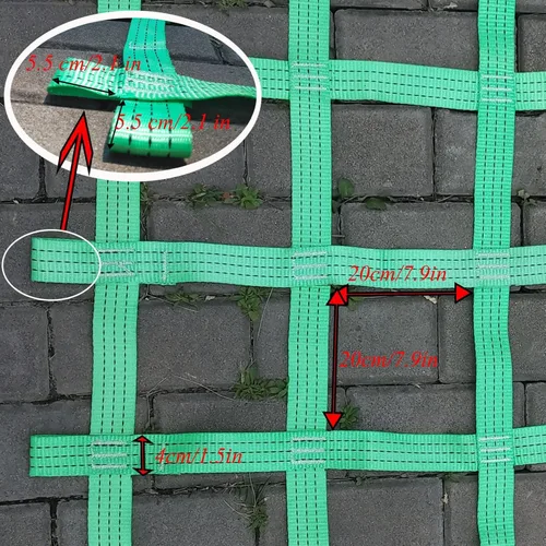 Miniatura 2 de Red de obstáculos para el patio trasero, escalera de red de juegos Ninja Jungle Gym Heavy Duty Cargo Escalada Seguridad para niños, red