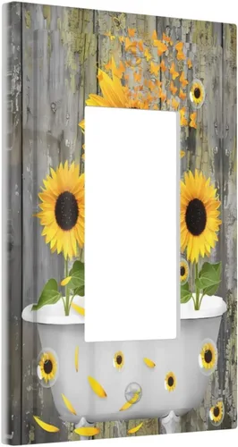Miniatura 90 de Placa de pared de 1 cuadrilla, diseño de playa, océano, amanecer, mar, atardecer, cubierta de interruptor de luz en blanco, decorativo, sin
