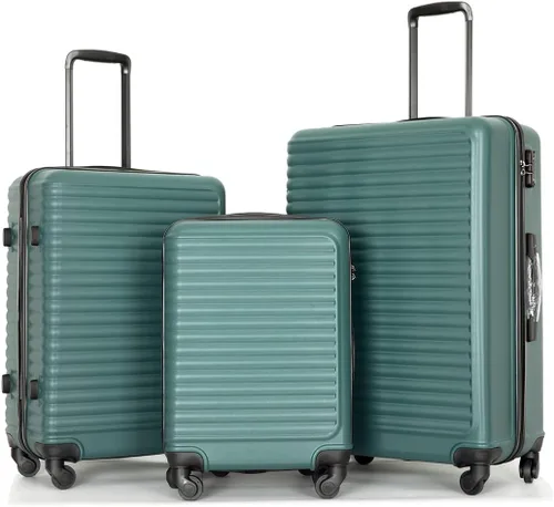 Travelhouse Juego de equipaje, maletas rígidas expandibles de 24 pulgadas28 pulgadas, 20 pulgadas, juego de 3 piezas de equipaje de viaje con ruedas