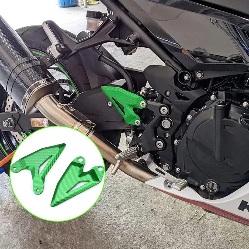 Accesorios de la motocicleta Rider Pies delantero Reposapiés Juego de placas de talón Protector (para vehículo Kawasaki) NINJA400 Z400 NINJA 400 500