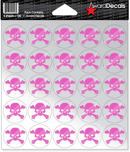 Miniatura 2 de Award Decals calcomanía de calavera y huesos cruzados (100 unidades)