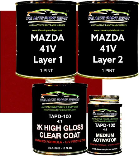 Auto Paint Depot Pintura de retoque para Mazda CX-3, CX-5, CX-9, Mazda3, Mazda3 Sport, Mazda6, Miata, MX-5-Soul Red Tricoat 41V (todos los años,