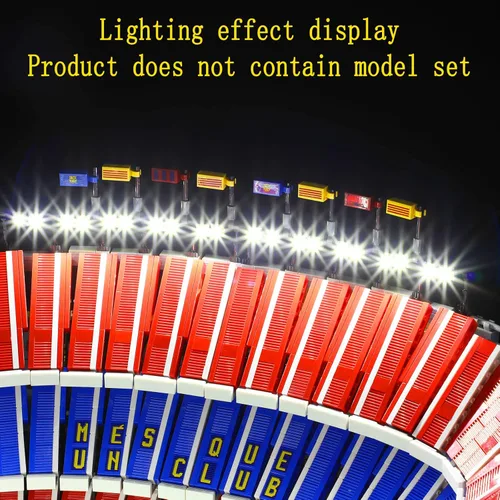 Miniatura 8 de Kit de luces LED GEAMENT compatible con Lego Camp NOU – FC Barcelona - Juego de iluminación para el modelo de construcción Creator 10284