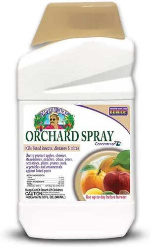 Bonide Captain Jack's - Spray para huerto de cítricos, frutas y nueces, concentrado de 32 onzas, fungicida multiusos, insecticida y miticida