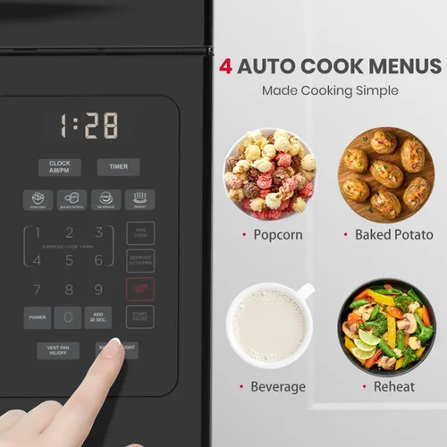 Miniatura 2 de GASLAND Horno microondas de 30 pulgadas, gran capacidad de 1.7 pies cúbicos, se adapta a platos familiares, 1000 W con 10 niveles de potencia