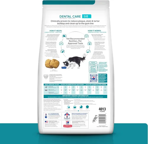 Miniatura 2 de Alimento seco para perros Hill's Prescription Diet t/d Dental Care sabor pollo, dieta veterinaria, bolsa de 5 lb