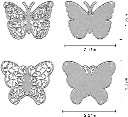 Miniatura 2 de 4 troqueles de corte de mariposa 3D de metal, mariposas 3D, plantillas en relieve, plantillas para hacer tarjetas, manualidades, álbumes de recortes