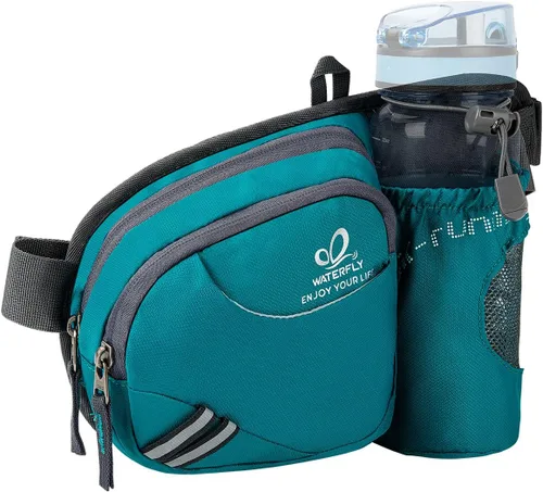 Miniatura 8 de Waterfly - Cangurera de senderismo con soporte para botella de agua para hombres y mujeres, para correr y pasear al perro, para iPhone 8 Plus, Gris