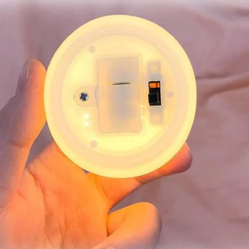 Miniatura 7 de Lámpara Led de cerámica de concha de perla BinaryABC Luz de noche portátil Luz de mesa de la tabla, Regalo de Navidad (Blanco)