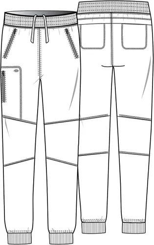 Miniatura 7 de Dickies Jogger Natural Rise 5 bolsillos cintura elástica con cordón interior auto DK111