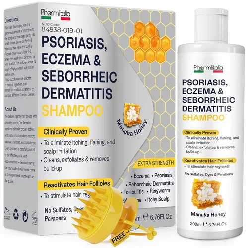 Champú para psoriasis para cuero cabelludo seco y con picor - Tratamiento para el cuero cabelludo con psoriasis para aliviar el eccema, dermatitis