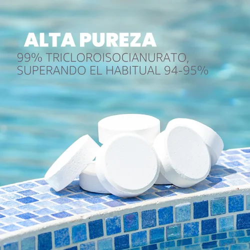 Miniatura 5 de XtremeClear - Tabletas de cloro estabilizadas de 3 pulgadas para desinfectar piscinas, envueltas individualmente, cloro de disolución lenta