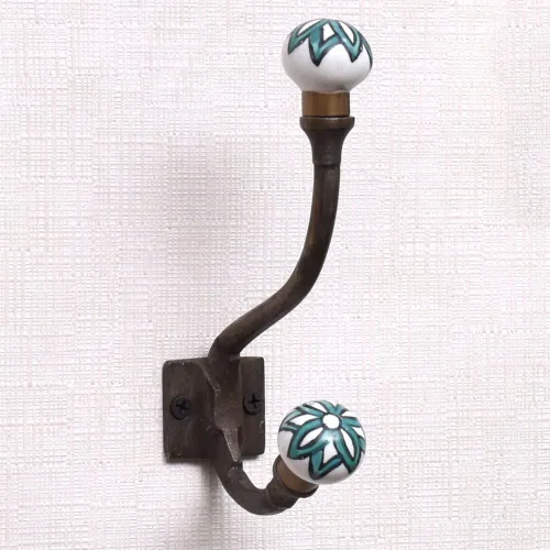 Miniatura 29 de Indian Shelf Ganchos de pared para colgar abrigos, ganchos de pared bohemios negros Perchero de pared Ganchos para colgar toallas Ganchos