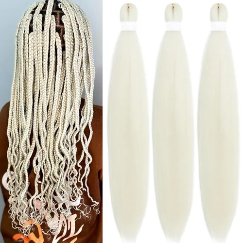 Miniatura 22 de Black Braiding Hair Pre Stretched 16 Inch Black Hair Extensions For Braiding Hypoallergenic Pre-stretched Braiding Hair Natural Knotless Crochet
