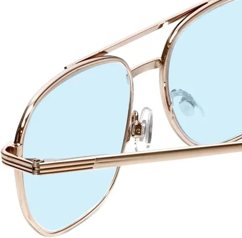 Miniatura 4 de Calabria 1106 - Lentes de lectura de metal con bloqueo de luz azul o lente transparente, para hombres y mujeres, diseño elegante, lectores
