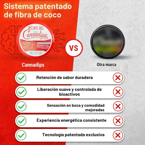Miniatura 4 de Cannadips - Paquete variado de combustible cerebral - Bolsas de cafeína nootrópicas - 50 mg de melena de león, 100 mg de cafeína, 50 mg