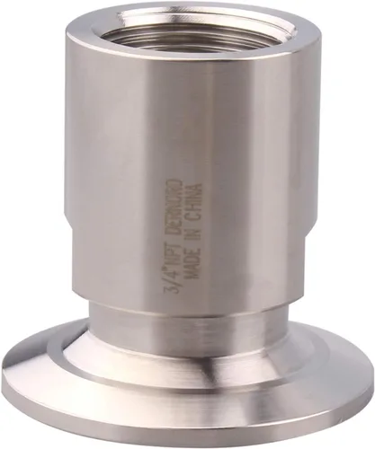 Miniatura 12 de Dernord Adaptador de abrazadera triple de 2" a virola de rosca FNPT de 1 pulgada para tubería sanitaria