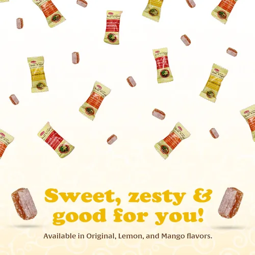 Miniatura 6 de Pocas Lemon Ginger Chews - Masticables de jengibre dulce y picante, bocadillos bajos en calorías envueltos individualmente, caramelo de jengibre