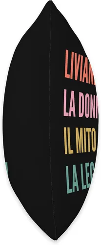 Miniatura 2 de Disegni Di Nomi Italiani Divertenti Per Liviana Liviana - Almohada italiana divertida con el nombre, 16 x 16 pulgadas, multicolor