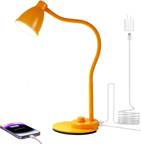 Miniatura 9 de BOHON. Lámpara de escritorio LED con puerto de carga USB, 3 modos de color, luz de lectura regulable, lámpara de tarea de inducción inteligente