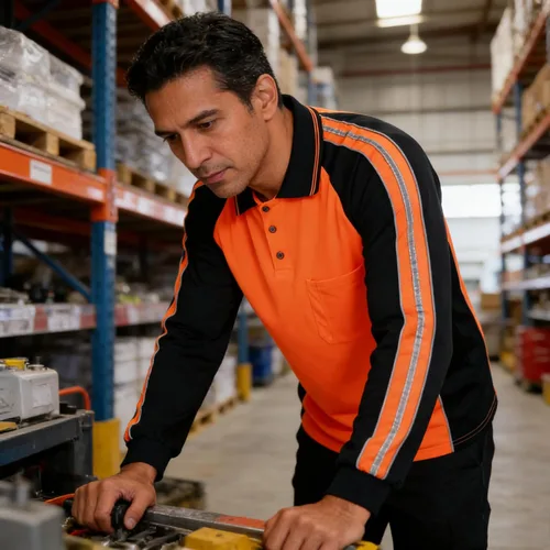 Miniatura 3 de Camisa de seguridad de alta visibilidad, manga corta y larga, polo reflectante, camisetas de trabajo para hombres