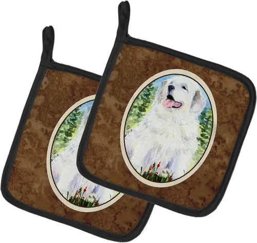 Miniatura 176 de Caroline's Treasures SS8617PTHD - Juego de soportes para ollas de cocina resistentes al calor, almohadillas calientes para horno para cocinar, Husky