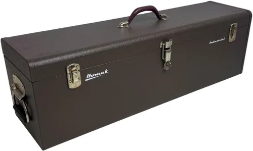 Homak - Caja de herramientas industrial de acero de 32 pulgadas, capa de polvo arrugada marrón, BW00200320