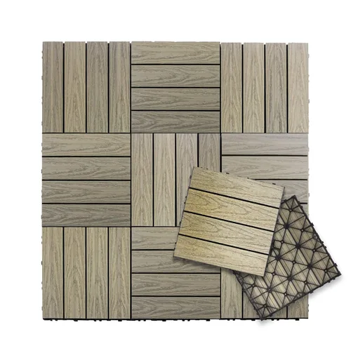 Miniatura 26 de NewTechWood UltraShield Naturale - Azulejo compuesto para exteriores (1 pie x 1 pie), color rosa de Seúl (10 pies cuadrados por caja)