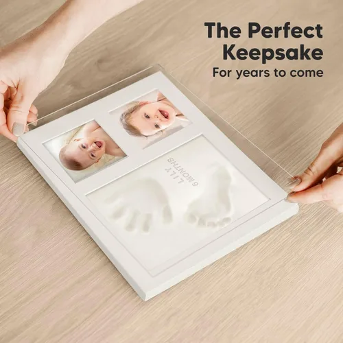 Miniatura 7 de KeaBabies Kit de Huellas de Manos y Pies para Bebé - Kit de Huellas de Bebé de Arcilla de Secado Rápido, Huellas de Patas de Mascotas, Marco