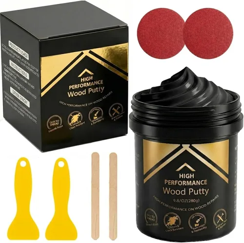 Miniatura 10 de Deuvuo Relleno de madera, relleno de masilla de madera blanco, nuestro relleno de grano de madera ofrece una solución rápida y duradera para 9.87oz