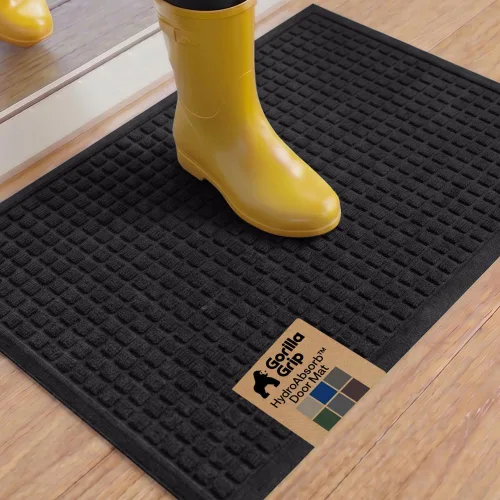 Miniatura 12 de GORILLA GRIP® HydroABSORB - Tapete ultra absorbente para puerta delantera y entrada exterior, atrapa la suciedad y la humedad, tapete de bienvenida