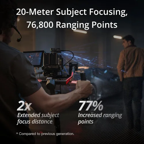 Miniatura 2 de DJI Focus Pro Combo Todo en Uno, Sistema de Control de Lente AMF, Enfoque de Sujeto a 20 Metros, 76,800 Puntos de Alcance LiDAR, Reconocimiento AI