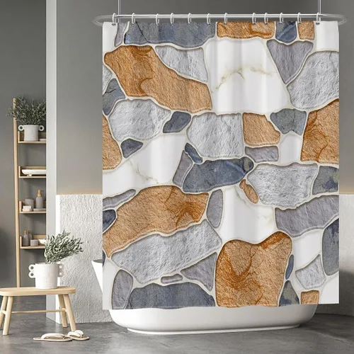 Miniatura 97 de Baocicoo - Cortina de ducha de abeja de miel, diseño de abeja de caricaturas, pista voladora, rústica, floral, para baño, decoración de bañera