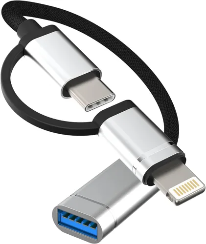 Zoyuzan Adaptador USB a Lightning OTG Cable USB-A hembra tipo C macho 3.0 convertidor Thunderbolt Cable de puerto Thunderbolt Apple IPhone15 Pro Max