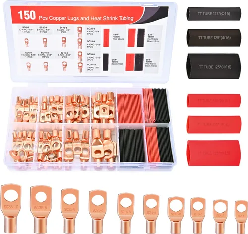 Miniatura 9 de Nilight Kit surtido de terminales aislados con grifo T y cable sin soldadura de empalme rápido, 100 unidades 22-18 18-14 12-10 AWG T Tap 100