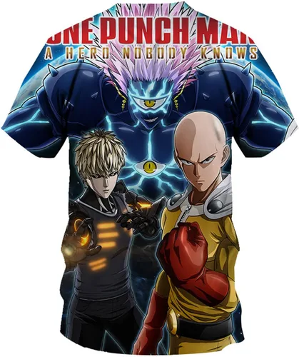 Miniatura 2 de Camiseta One Punch Man con impresión 3D, camiseta unisex para cosplay de anime Saitama Terrible Tornado, talla extra grande XS a 4XL