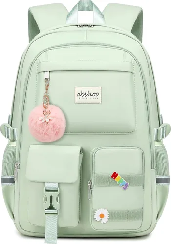 Miniatura 10 de Mochila grande para estudiantes con laptop de abshoo para mujeres universitarias, adolescentes de escuela secundaria y media, bolsa de libros, Beige