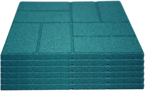Miniatura 5 de RevTime 6 pavimentadoras de goma de jardín de doble cara de 16 x 16 pulgadas para adoquines de patio, escalón y camino, azulejos de goma