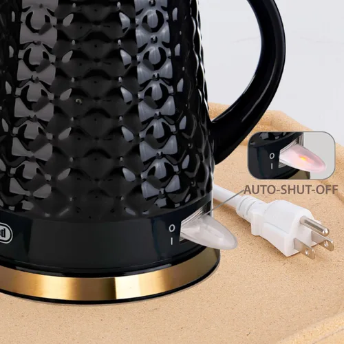 Miniatura 4 de Hervidor eléctrico de cerámica, 1.5L/1200 W hierve agua rápida y fácilmente con protección de ebullición y secado automático, base giratoria