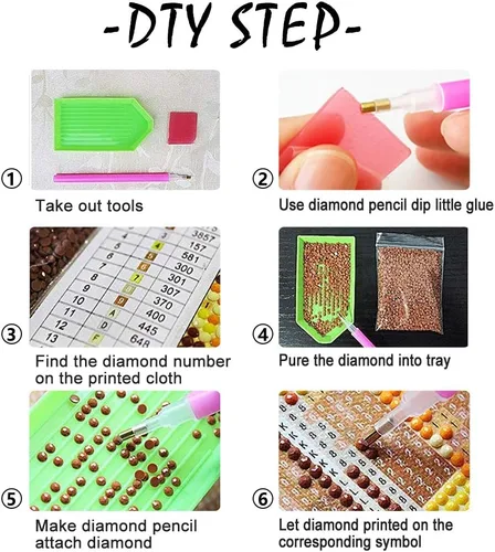 Miniatura 5 de MVVMTOP Kits de pintura de diamantes 5D para adultos, palabras de girasol, taladro completo, arte de punto de cruz, pintura por números
