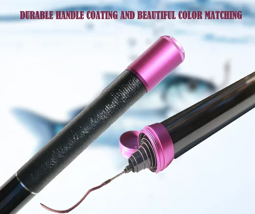Miniatura 3 de Caña de pescar telescópica de fibra de carbono 26.6 pies portátil ultraligera para mosca, varilla Tenkara plegable para bass y crappie, kit completo