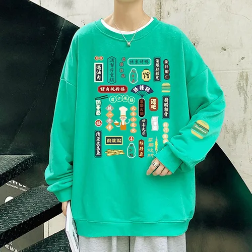 Miniatura 3 de EELHOE Mens Tshirts Prtined Graphic Baggy Cotton Long Sleeve Crewneck Tops Sun Protection Fashion Fishing Sweatshirt