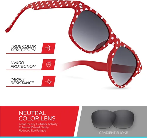 Miniatura 199 de Retro Rewind Lentes de sol para niños y niñas de 3 a 12 años, inastillables, UV400, lentes de sol para niños pequeños