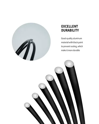 Miniatura 3 de 6 piezas de alambre para bonsái, 6 tamaños de 1 mm, 1,5 mm, 2 mm, 2,5 mm, 3 mm, 4 mm de alambre de aluminio negro, kit de herramientas para bonsái