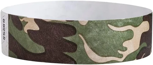 Miniatura 6 de 500 pulseras Tyvek de estrellas rojas de Wristco para eventos, cómodas pulseras de papel resistentes a desgarros, pulseras de identificación